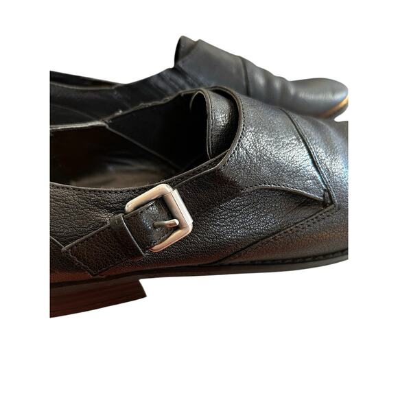 Nine West Women's Black Leather Low Heeled Casual Preppy Dress Shoes Size 8.5 M - Picture 8 of 15